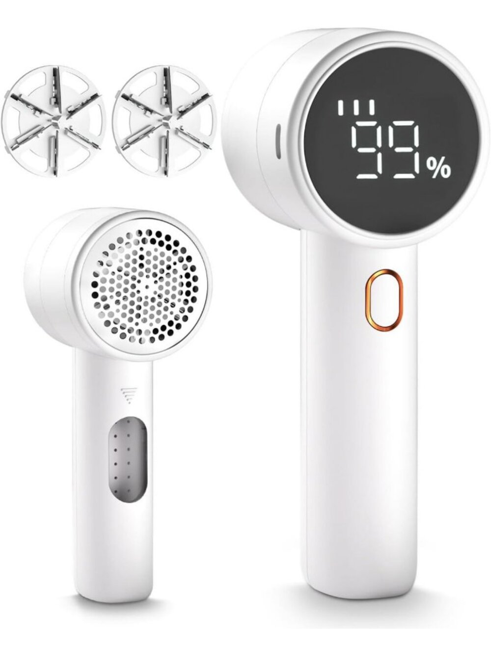 Rechargeable Fabric Shaver & Lint Remover - Portable Electric Defuzzer with 3